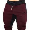 imageMAGNIVIT Mens 34 Jogger Capri Pants Workout Gym Below Knee Shorts Zipper Pockets Jogger Sweatpant Capris for MenBurgundy 2