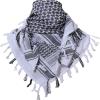 imageMAGNIVIT Cotton Keffiyeh Tactical Desert Scarf Wrap Shemagh Head Neck Arab ScarfWhite