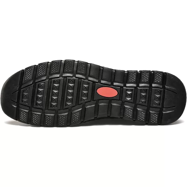 Lazzy Mens Casual Loafers Slip on Shoes Breathable Leather Oxford Comfortable Driving Walking Shoes for MenBlack