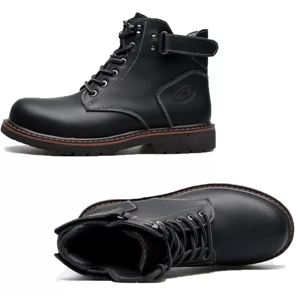 Lazzy Mens Chukka Boots Motorcycle Combat Oxford Boot Lace Up Casual Shoes Fashion Ankle Shoes for MenBlack