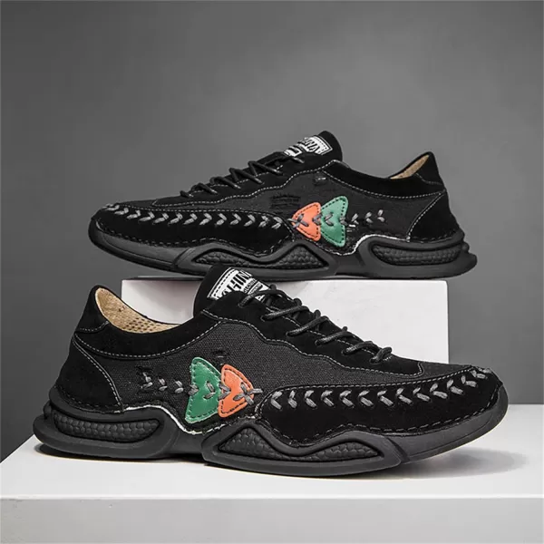 Lazzy Mens Fashion Sneakers Casual Slip On Loafers Walking Shoes LaceUp Sport Running Hiking Shoes for MenBlack