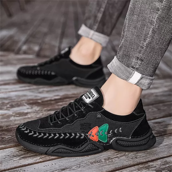 Lazzy Mens Fashion Sneakers Casual Slip On Loafers Walking Shoes LaceUp Sport Running Hiking Shoes for MenBlack