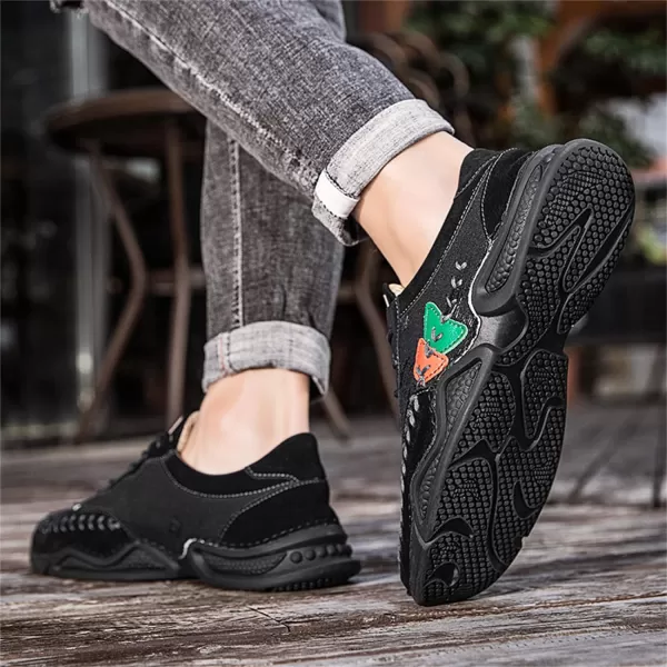 Lazzy Mens Fashion Sneakers Casual Slip On Loafers Walking Shoes LaceUp Sport Running Hiking Shoes for MenBlack