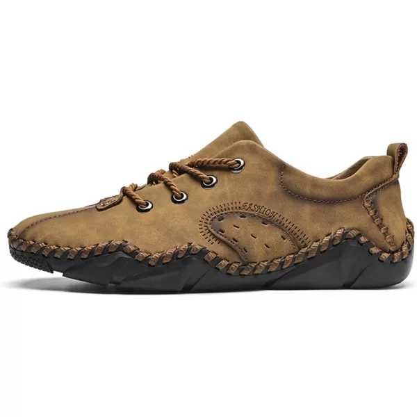 Lazzy Mens Slip On Loafers Lace Up Casual Shoes Leather Oxfords Sneakers Walking Shoes for MenBrown