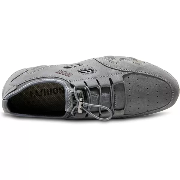 Lazzy Mens Slip On Sneakers Loafers Breathable Walking Shoes Low Top Lace Up Casual Shoes for Men LightweightGrey