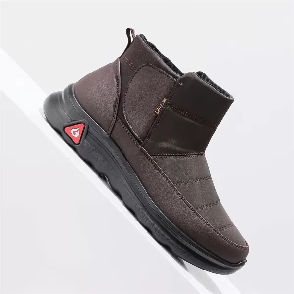 Lazzy Mens Winter Shoes Snow Boots Warm Fur Lined Ankle Boots Water Resistant AntiSlip Casual Shoes for MenCoffee
