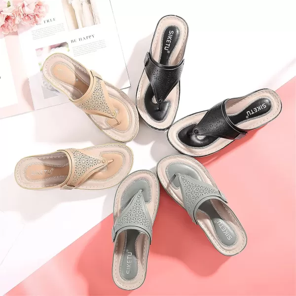 Lazzy Women Wedge Sandals Summer Casual Clip Toe Strap Sandals Platform Flip Flops Slip On Slides Beach Outdoor Walking Sandals for Holiday Daily Wear Size 511 USGreen