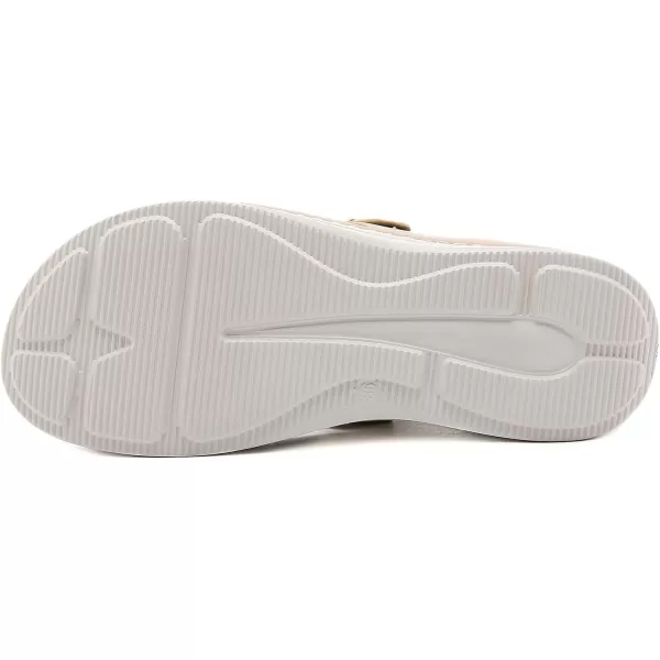 Lazzy Women Wedge Sandals Summer Casual Clip Toe Strap Sandals Platform Flip Flops Slip On Slides Beach Outdoor Walking Sandals for Holiday Daily Wear Size 511 USApricot