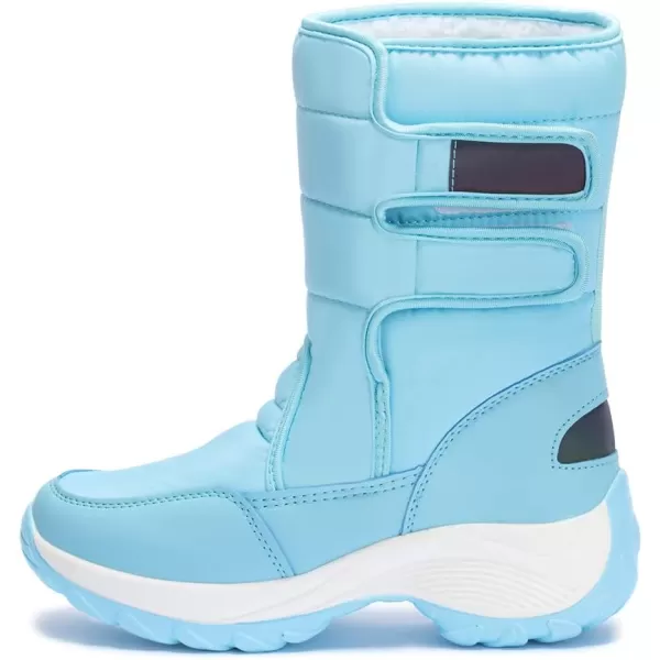 Lazzy Womens Warm Snow Boots Winter Mid calf Snowmobile boots AntiSlip Winter Outdoor Walking ShoesBlue