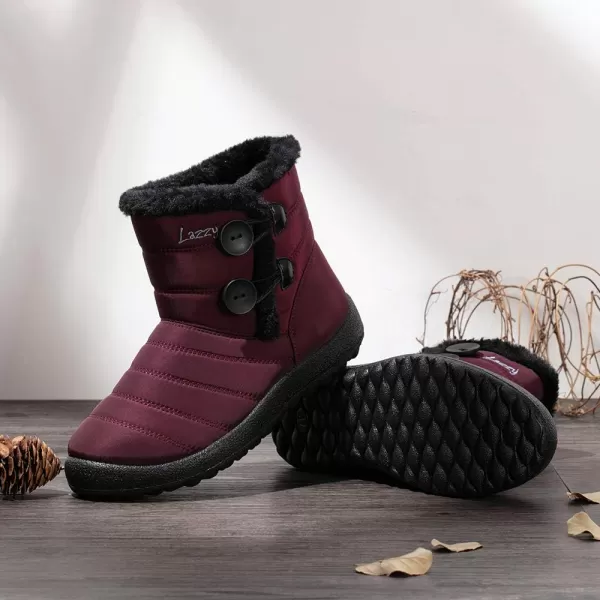 Lazzy Womens Winter Snow Boots Faux Fur Ankle Booties Velour Cuff Sock Knit Boots Anti Skid Warm Booties for Indoor OutdoorPurplez