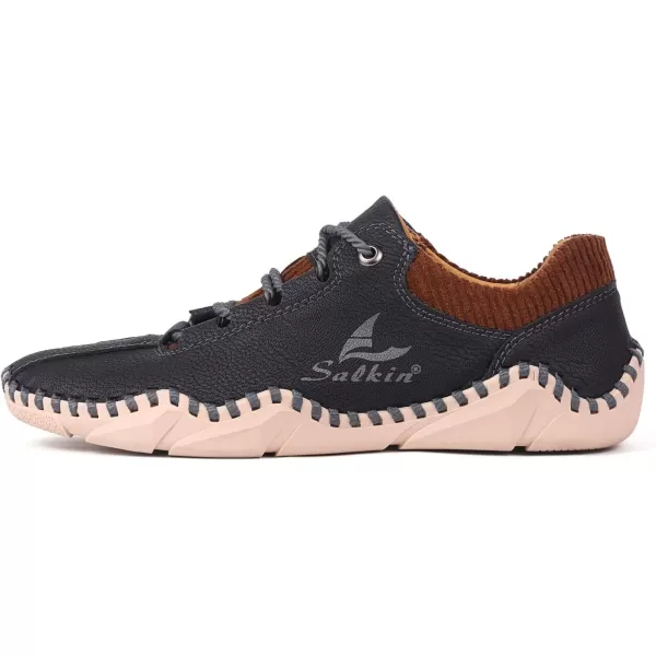 Mens Casual Shoes Fashion Sneakers Leather Oxfords Work Shoe Sneaker for MenBlack