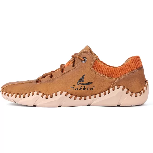 Mens Casual Shoes Fashion Sneakers Leather Oxfords Work Shoe Sneaker for MenBrown