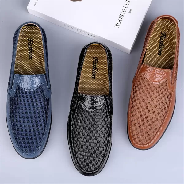 Mens Loafers Shoes Causal Slip On Loafers Moccasins Shoes Lightweight Summer Sneaker Shoes for Men Size 6512Black