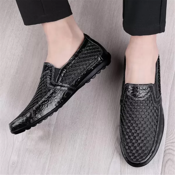 Mens Loafers Shoes Causal Slip On Loafers Moccasins Shoes Lightweight Summer Sneaker Shoes for Men Size 6512Black