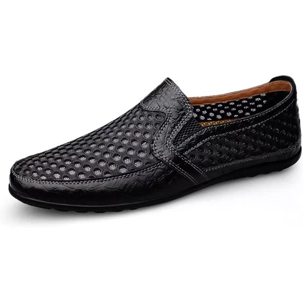Mens Loafers Shoes Causal Slip On Loafers Moccasins Shoes Lightweight Summer Sneaker Shoes for Men Size 6512Black
