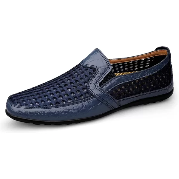 Mens Loafers Shoes Causal Slip On Loafers Moccasins Shoes Lightweight Summer Sneaker Shoes for Men Size 6512Blue