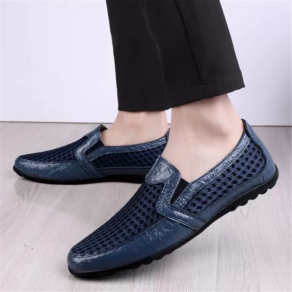 Mens Loafers Shoes Causal Slip On Loafers Moccasins Shoes Lightweight Summer Sneaker Shoes for Men Size 6512Blue