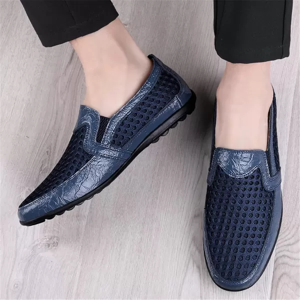 Mens Loafers Shoes Causal Slip On Loafers Moccasins Shoes Lightweight Summer Sneaker Shoes for Men Size 6512Blue