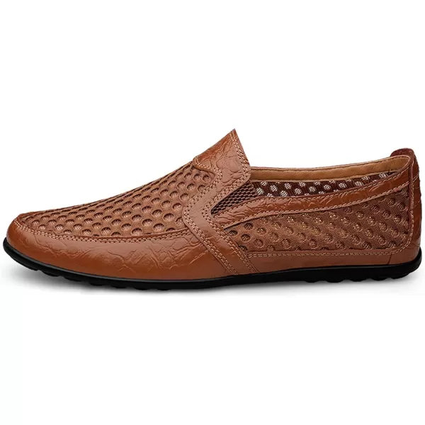 Mens Loafers Shoes Causal Slip On Loafers Moccasins Shoes Lightweight Summer Sneaker Shoes for Men Size 6512Brown