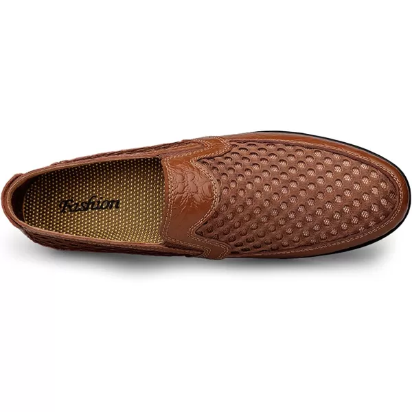 Mens Loafers Shoes Causal Slip On Loafers Moccasins Shoes Lightweight Summer Sneaker Shoes for Men Size 6512Brown