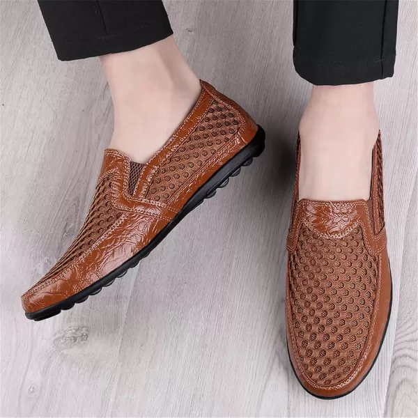 Mens Loafers Shoes Causal Slip On Loafers Moccasins Shoes Lightweight Summer Sneaker Shoes for Men Size 6512Brown