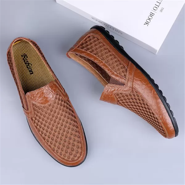 Mens Loafers Shoes Causal Slip On Loafers Moccasins Shoes Lightweight Summer Sneaker Shoes for Men Size 6512Brown