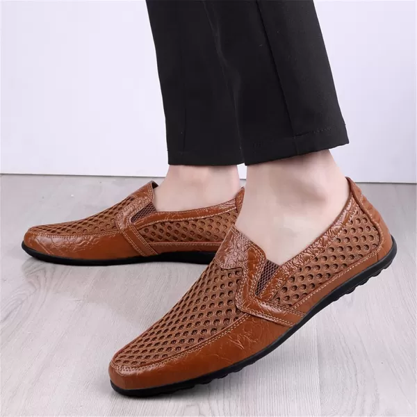 Mens Loafers Shoes Causal Slip On Loafers Moccasins Shoes Lightweight Summer Sneaker Shoes for Men Size 6512Brown