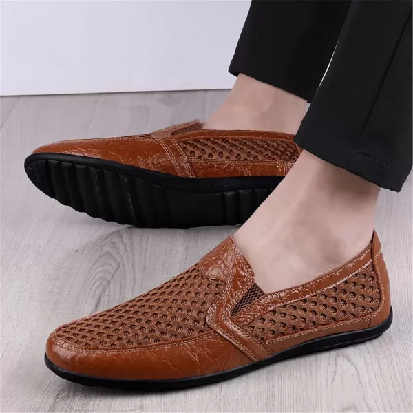 Mens Loafers Shoes Causal Slip On Loafers Moccasins Shoes Lightweight Summer Sneaker Shoes for Men Size 6512Brown