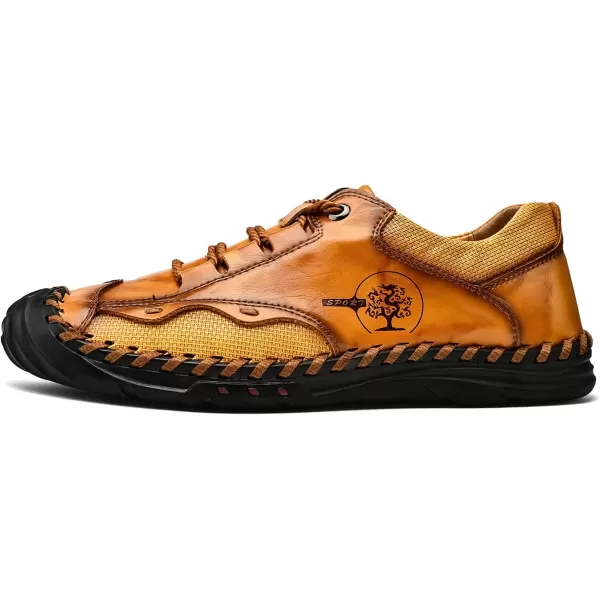 Mens Shoes Casual Fashion Oxfords Shoes LaceUp Leather Driving Shoes Comfortable Work Dress Walking Shoes for Men OutdoorBrown