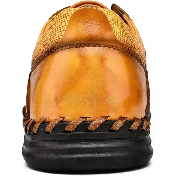 Mens Shoes Casual Fashion Oxfords Shoes LaceUp Leather Driving Shoes Comfortable Work Dress Walking Shoes for Men OutdoorBrown