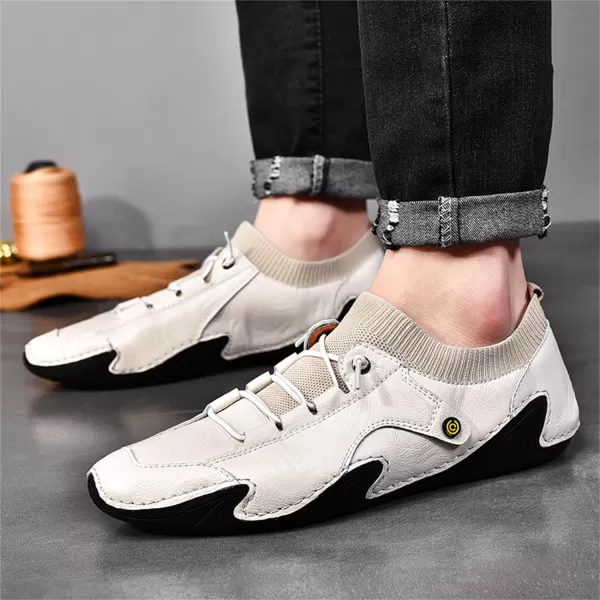 Mens Shoes Slip On Loafers Casual Casual Walking Shoes Sneaker Shoes Summer Outdoor Shoes for Men Size 6512White