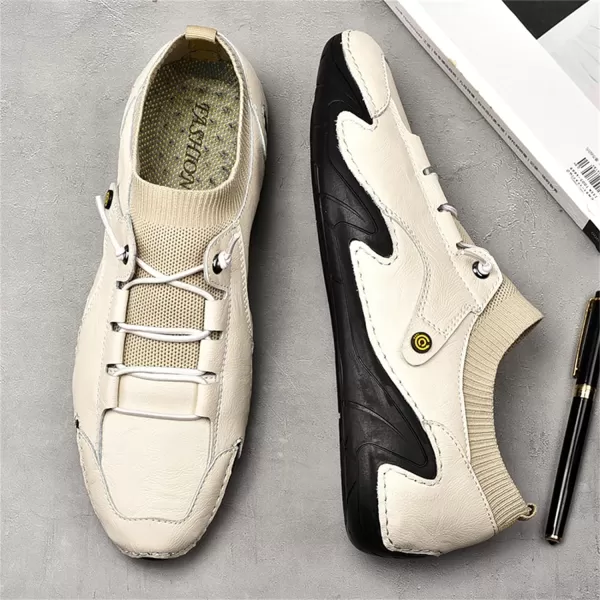 Mens Shoes Slip On Loafers Casual Casual Walking Shoes Sneaker Shoes Summer Outdoor Shoes for Men Size 6512White