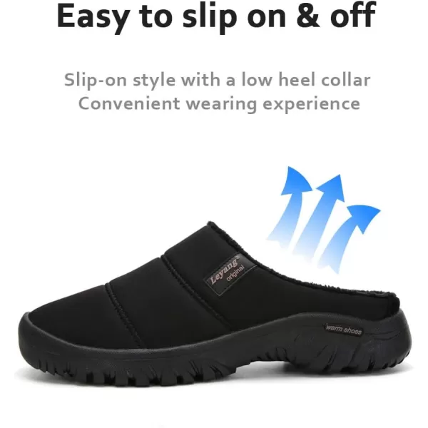 Women Winter Warm Slippers House Slippers with Fuzzy Plush Lining Slip On Breathable NonSlip Shoesnbspfor Indoor OutdoorBlacka