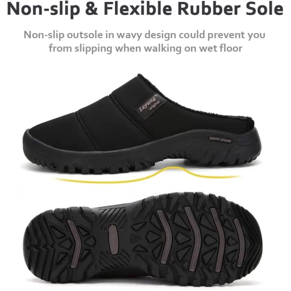 Women Winter Warm Slippers House Slippers with Fuzzy Plush Lining Slip On Breathable NonSlip Shoesnbspfor Indoor OutdoorBlacka