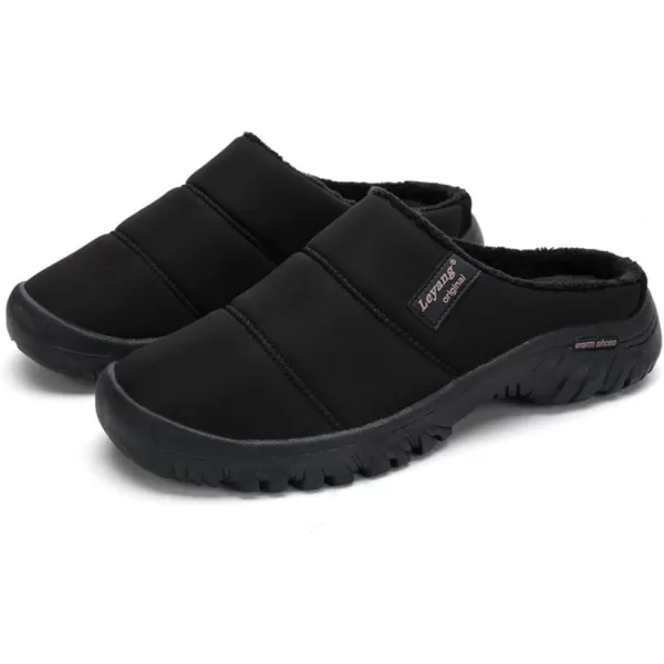 Women Winter Warm Slippers House Slippers with Fuzzy Plush Lining Slip On Breathable NonSlip Shoesnbspfor Indoor OutdoorBlacka