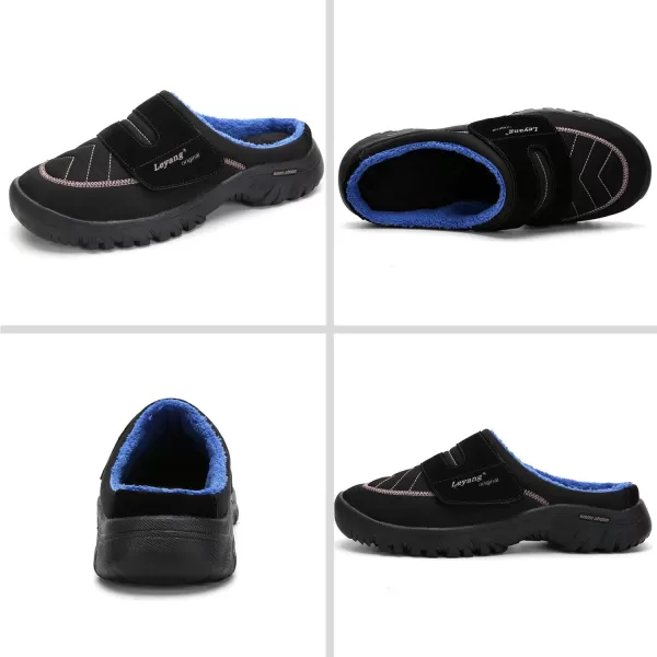 Women Winter Warm Slippers House Slippers with Fuzzy Plush Lining Slip On Breathable NonSlip Shoesnbspfor Indoor OutdoorBlackc