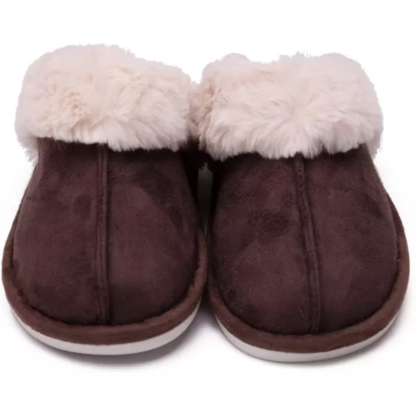 Women Winter Warm Slippers House Slippers with Fuzzy Plush Lining Slip On Breathable NonSlip Shoesnbspfor Indoor OutdoorCoffeez