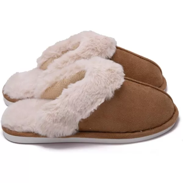 Women Winter Warm Slippers House Slippers with Fuzzy Plush Lining Slip On Breathable NonSlip Shoesnbspfor Indoor OutdoorKhakiz