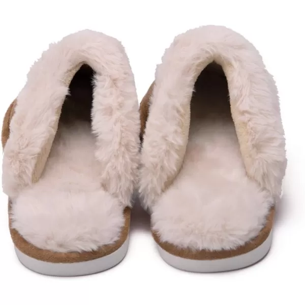 Women Winter Warm Slippers House Slippers with Fuzzy Plush Lining Slip On Breathable NonSlip Shoesnbspfor Indoor OutdoorKhakiz