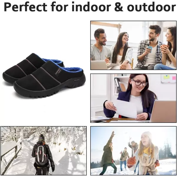 Women Winter Warm Slippers House Slippers with Fuzzy Plush Lining Slip On Breathable NonSlip Shoesnbspfor Indoor OutdoorNavya