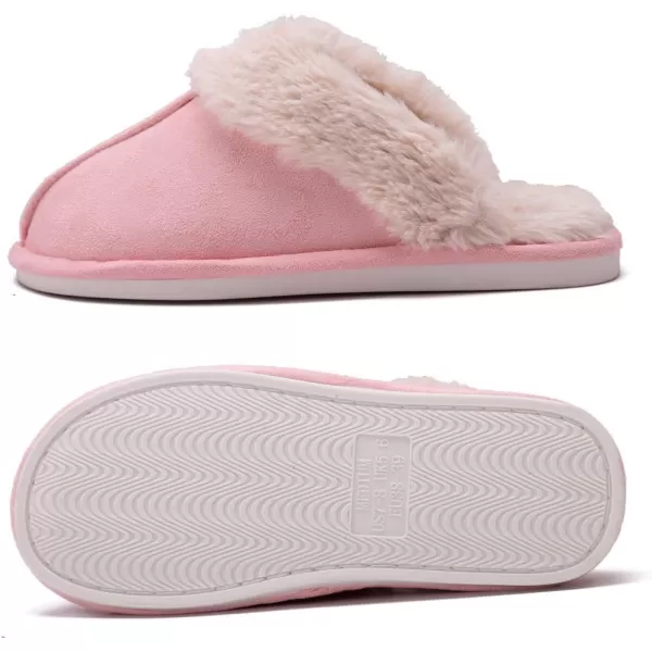 Women Winter Warm Slippers House Slippers with Fuzzy Plush Lining Slip On Breathable NonSlip Shoesnbspfor Indoor OutdoorPinkz