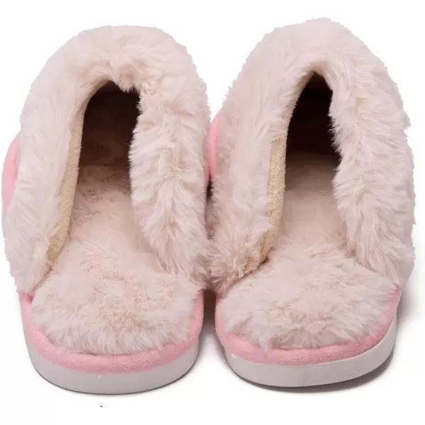Women Winter Warm Slippers House Slippers with Fuzzy Plush Lining Slip On Breathable NonSlip Shoesnbspfor Indoor OutdoorPinkz