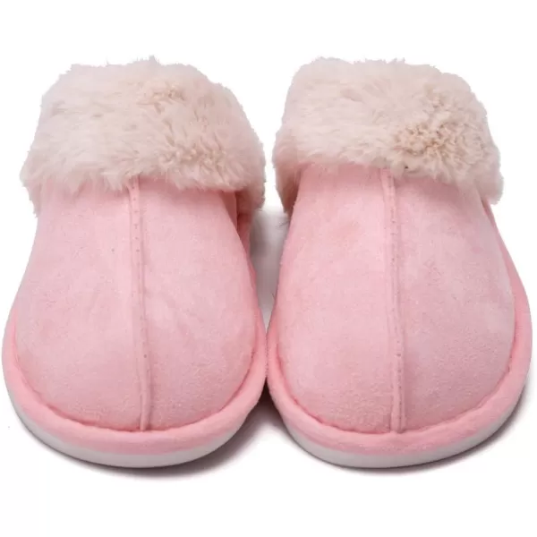 Women Winter Warm Slippers House Slippers with Fuzzy Plush Lining Slip On Breathable NonSlip Shoesnbspfor Indoor OutdoorPinkz