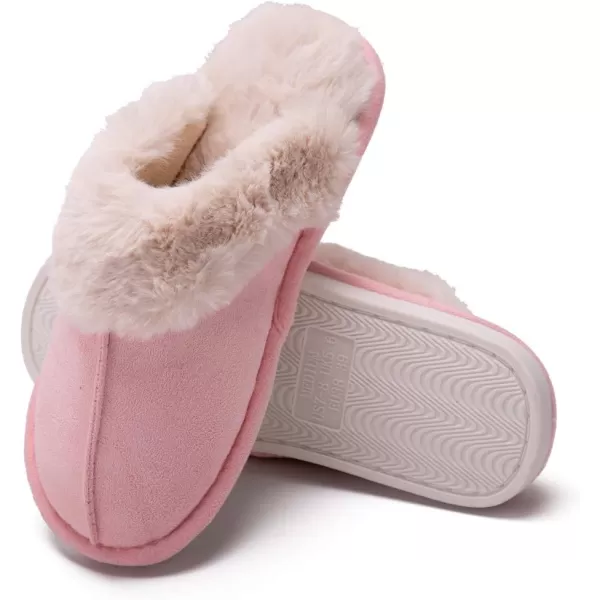 Women Winter Warm Slippers House Slippers with Fuzzy Plush Lining Slip On Breathable NonSlip Shoesnbspfor Indoor OutdoorPinkz