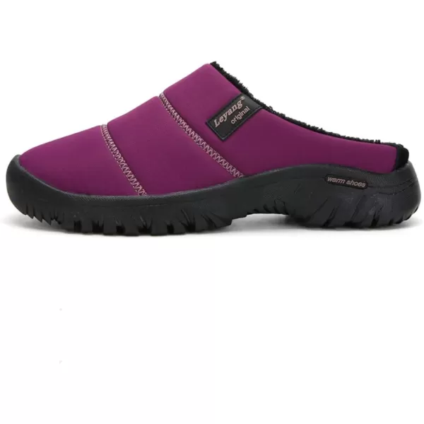 Women Winter Warm Slippers House Slippers with Fuzzy Plush Lining Slip On Breathable NonSlip Shoesnbspfor Indoor OutdoorPurplea