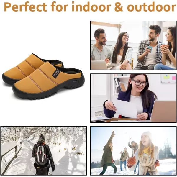 Women Winter Warm Slippers House Slippers with Fuzzy Plush Lining Slip On Breathable NonSlip Shoesnbspfor Indoor OutdoorYellowa