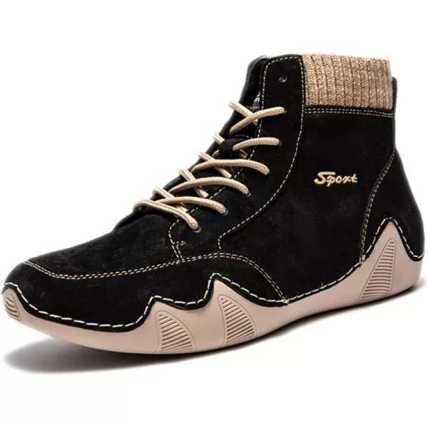 Lazzy Mens Casual Shoes Fashion Sneaker Boots NonSlip Ankle Boot High Top Walking Shoes Lightweight Outdoor Shoes for MenBlack