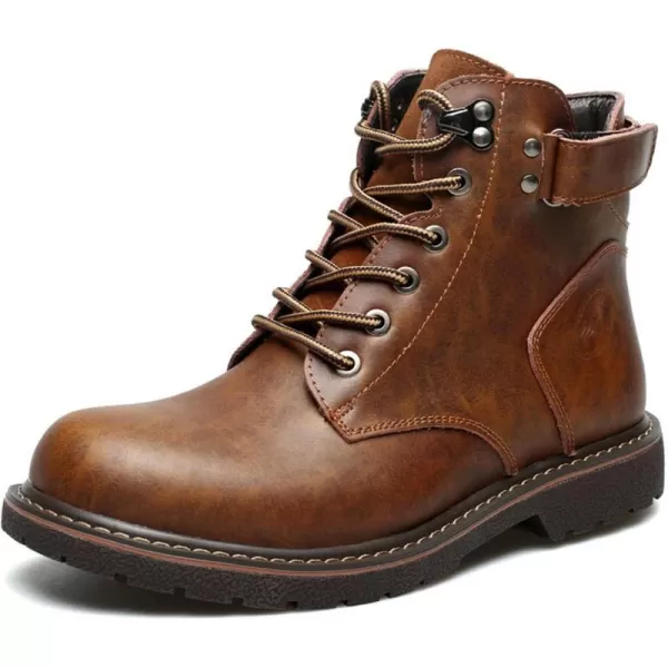 Lazzy Mens Chukka Boots Motorcycle Combat Oxford Boot Lace Up Casual Shoes Fashion Ankle Shoes for MenBrown
