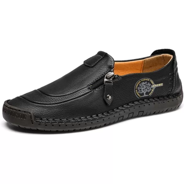 Lazzy Mens Loafers Casual Slip On Leather Shoes Dress Oxfords Lightweight Walking Driving Shoes for MenBlack