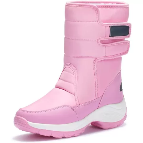 Lazzy Womens Warm Snow Boots Winter Mid calf Snowmobile boots AntiSlip Winter Outdoor Walking ShoesPink